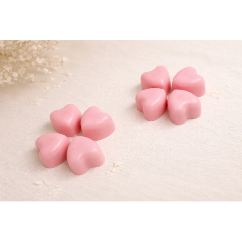 Fondants parfumés cœurs artisanaux – 1 à 12 cœurs au choix