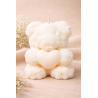 Bougie ourson cœur artisanale – Bougie décorative idée cadeau
