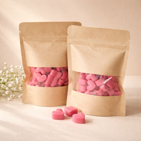 Sachet de petits fondants parfumés cœurs – 20 g à 100 g au choix