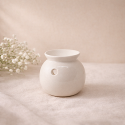 Brûleur parfumé céramique blanc | Diffuseur fondants minimaliste