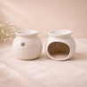 Brûleur parfumé céramique blanc | Diffuseur fondants minimaliste
