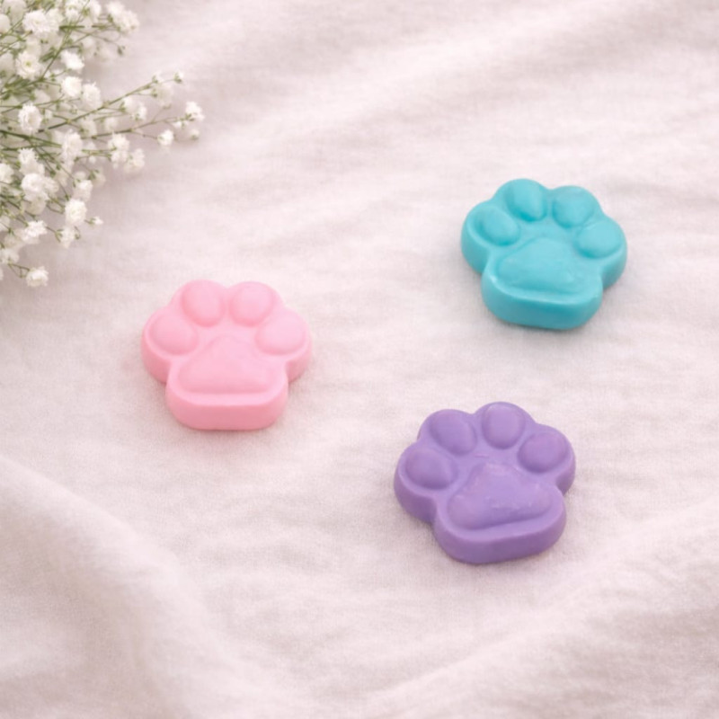 Fondant parfumé patte de chat 14 g – senteur et couleur au choix
